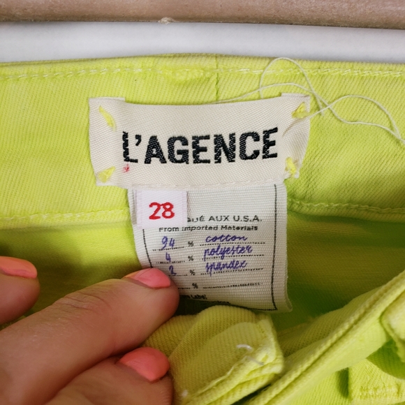 L'agence Margot lime green skinny ankle pants - Picture 3 of 7